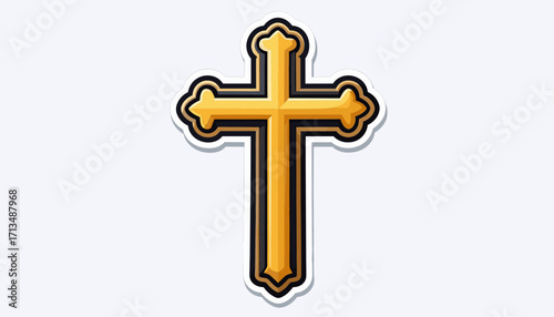 Decorative Gold Christian Cross
