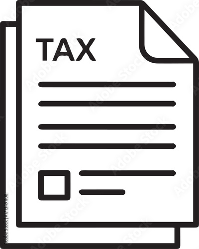Streamline Tax Filing with this Modern Icon, Perfect for Financial Apps and Services, Simplifies Complicated Concepts, Symbol of Financial Responsibility
