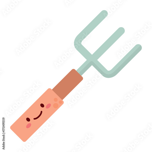 Farming Rake Linear Vector Illustration