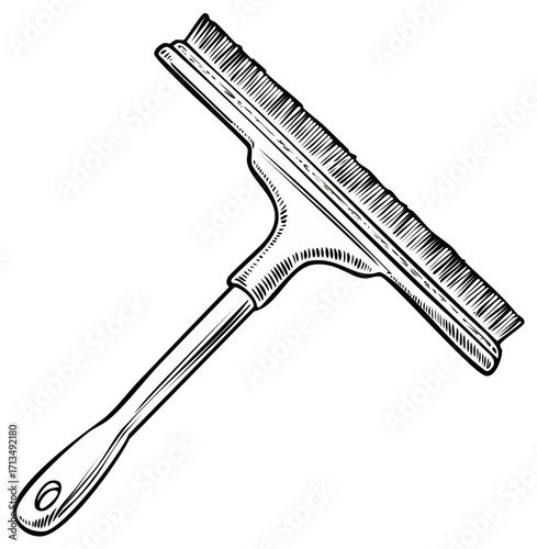 Window Cleaning Squeegee Vector Illustration