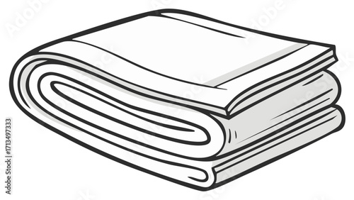 Clean white folded towels neatly stacked illustration textile hygiene comfort spa concept