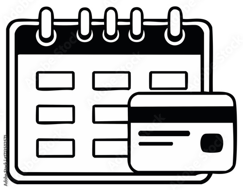 Calendar Payment Reminder with Credit Card for Scheduled Expenses