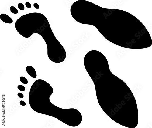 footsteps silhouette