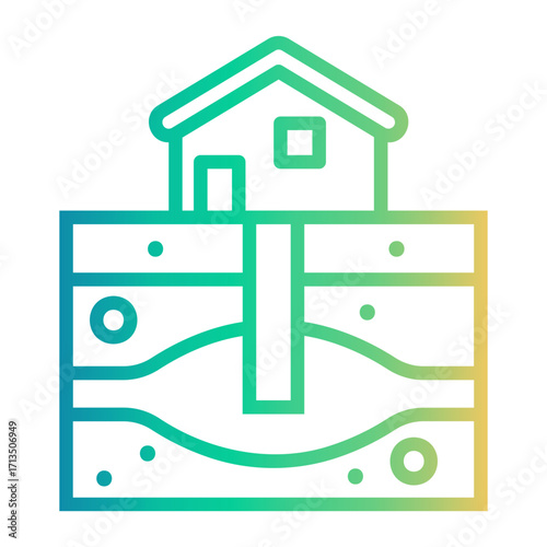 underground Line Gradient Icon
