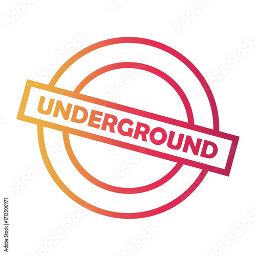 underground Line Gradient Icon