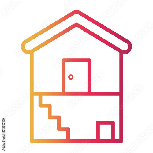 underground Line Gradient Icon