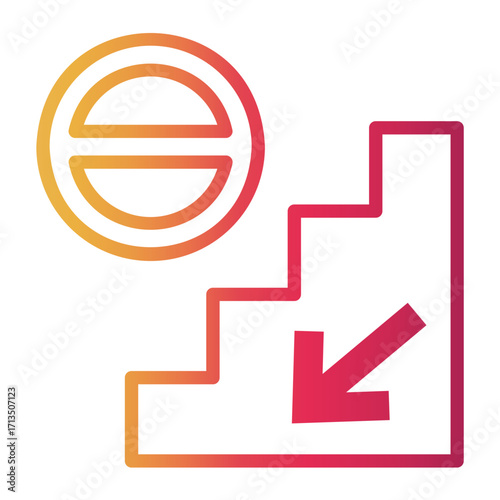 underground Line Gradient Icon