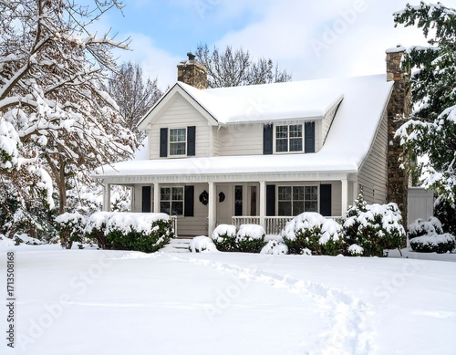 Snowy house in winter (1)