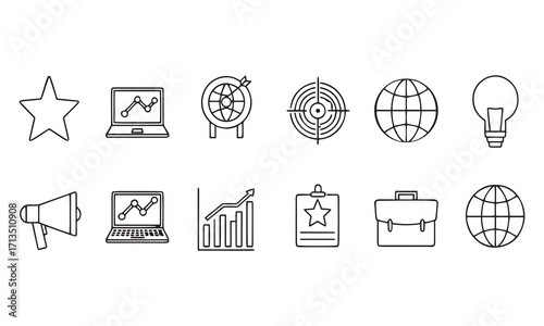 Marketing Strategy Line Icon Collection