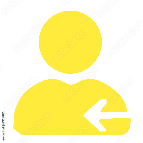 Yellow User Login Icon