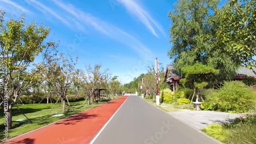 The scenic views along the park pathway
