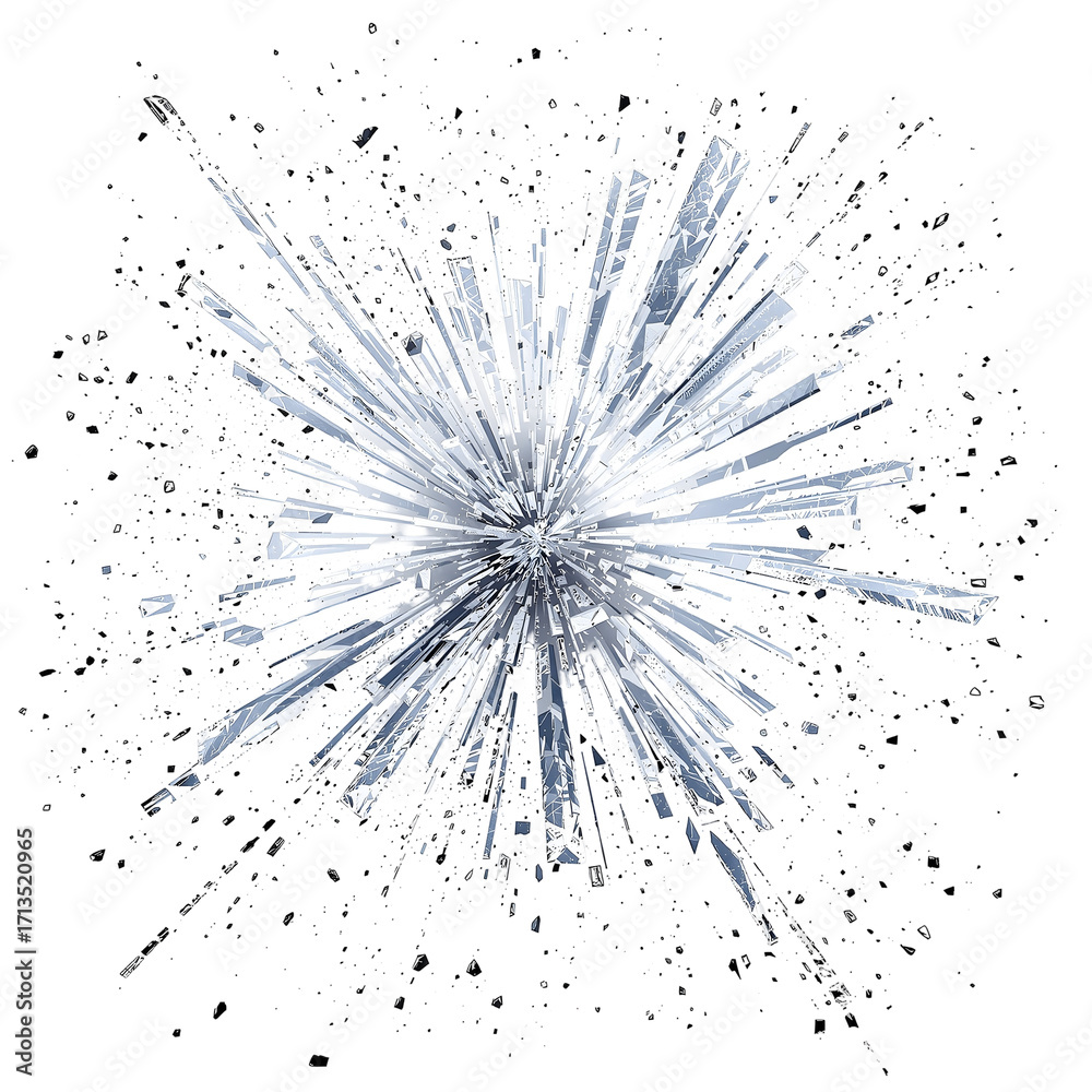 Fototapeta premium Abstract Explosion of Light and Splatter - Dynamic Radiating Energy