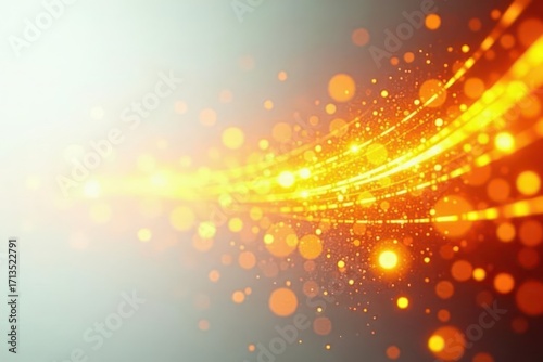 Dynamic streaks of glittering yellow & orange, high contrast, backdrop, shiny