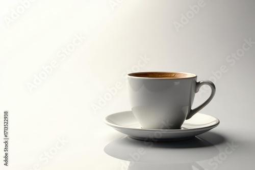 Intricate espresso cup silhouette, pure white, beverage, silhouette, crema