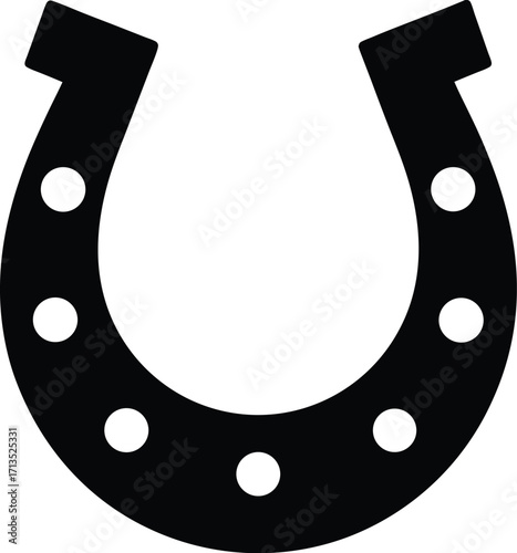Horseshoe silhouette vector 