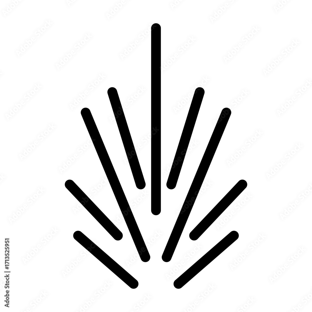 Fototapeta premium fireworks line icon
