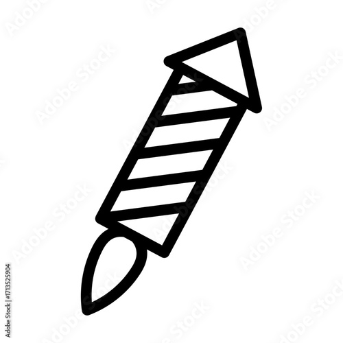 fireworks line icon