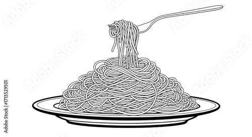 ilustration vector of noodle, spaghetti vecto