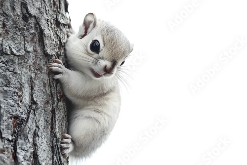 Adorable Flying Squirrel on Tree