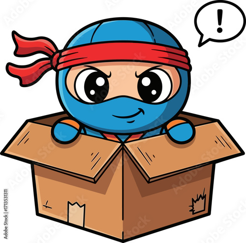 mini ninjas cardboard hideout a secret mission surprise, isolated on transparent background
