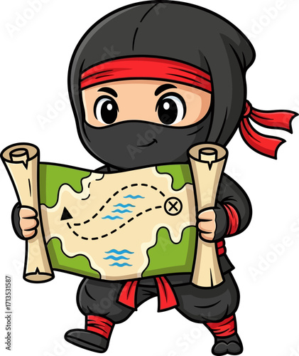 mini ninjas secret treasure map a stealthy adventure, isolated on transparent background