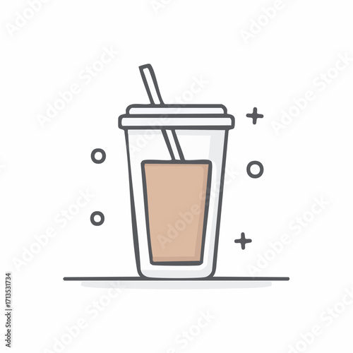 Refreshing Iced Coffee in a Disposable Cup Perfect Summer Drink