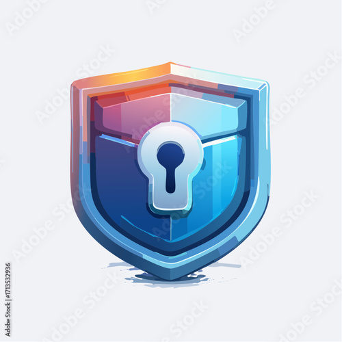 Secure Shield Digital Protection and Cyber Security Icon