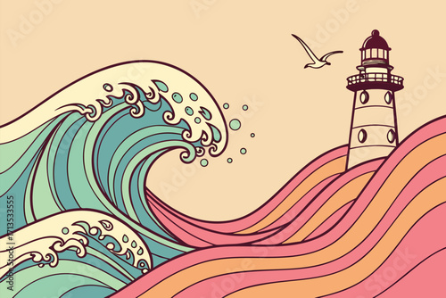 Gradient swirl colorful wave vector background