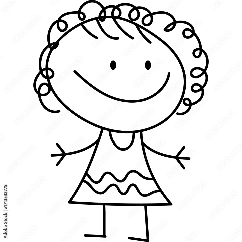 Fototapeta premium Childern Drawing Doodle