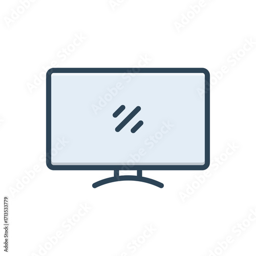 Color illustration icon for computer display