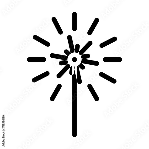 fireworks glyph icon