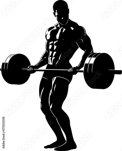 the weightlifters silhouette strength, power, and the pursuit of peak physical condition, isolated on transparent background
