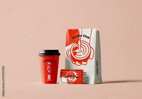Coffee Cup And Bag Mockup