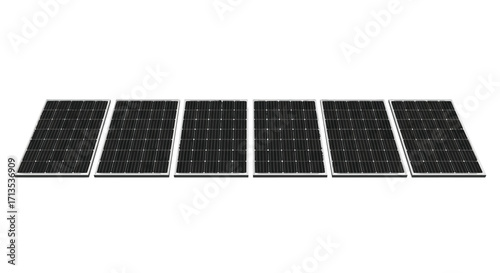 Modern solar panel array reflecting sunlight for clean renewable energy generation on vector