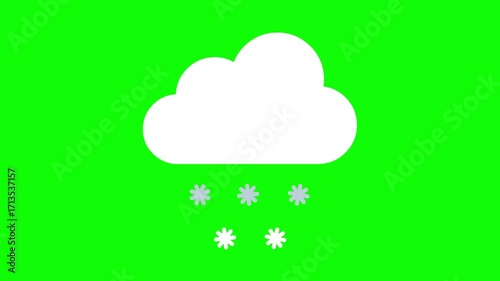 weather icon, animation, green background