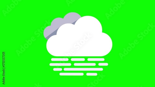 weather icon, animation, green background