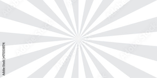 sunburst pattern white and gray design. Vintage sunrays illustration swirl line. sun beam vector banner design pop art comic burst gradient concept pattern.	