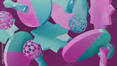 Spheres, stars, and swirl objects in space, perfect for futuristic designs, celestial concepts, science fiction themes, and virtual reality projects.