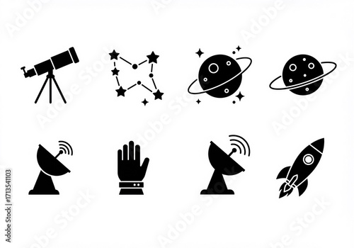 A vector illustration set of icons for design