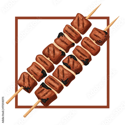 Grilled Meat Skewers Delicious BBQ on a Stick