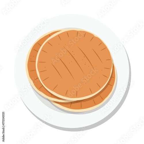 Delicious Pancakes Stacked on Plate A Sweet and Savory Delight for Breakfast or Brunch