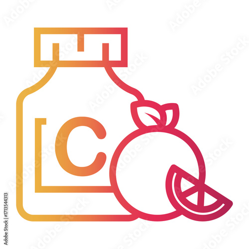 antioxidant Line Gradient Icon