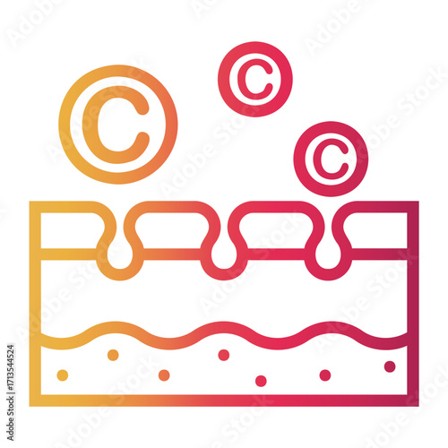 antioxidant Line Gradient Icon
