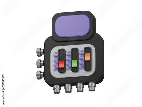 audio cannel icon 3d illustration render