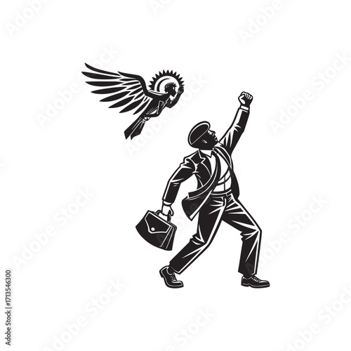 Modern corporate icon pack flat trendy idol silhouette on white background