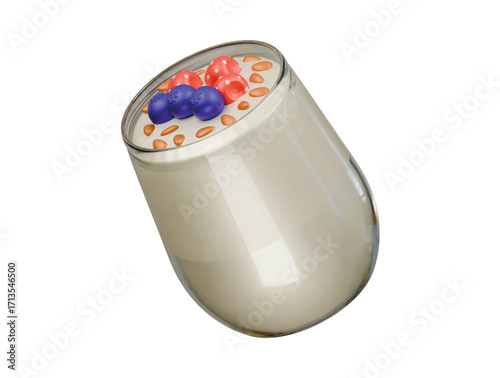 granula parfait icon 3d illustration render