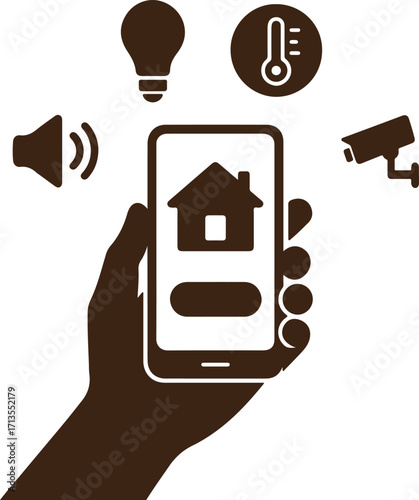Smart home control via smartphone app with connected devices
