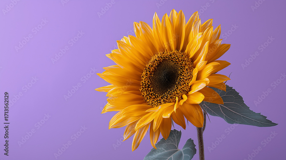Obraz premium sunflower on a blue background