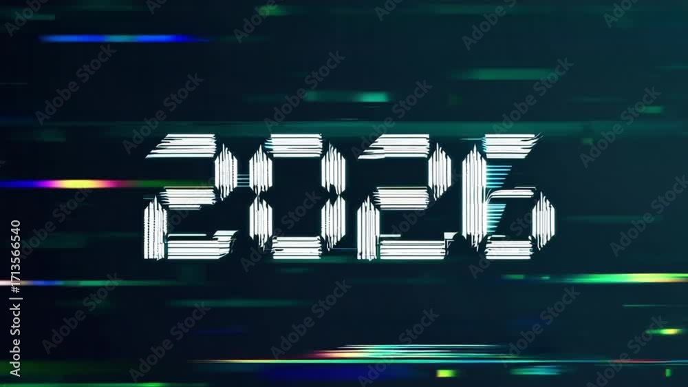 2026 Digital Countdown: A striking digital display presenting the year ...