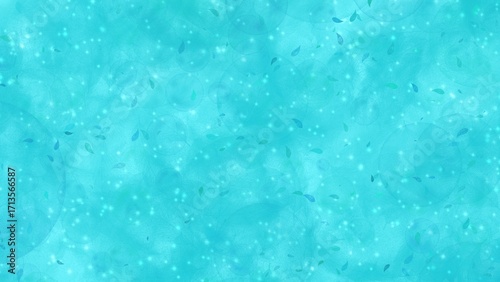 Bright turquoise watercolor abstract handmade vibrant artistic background.